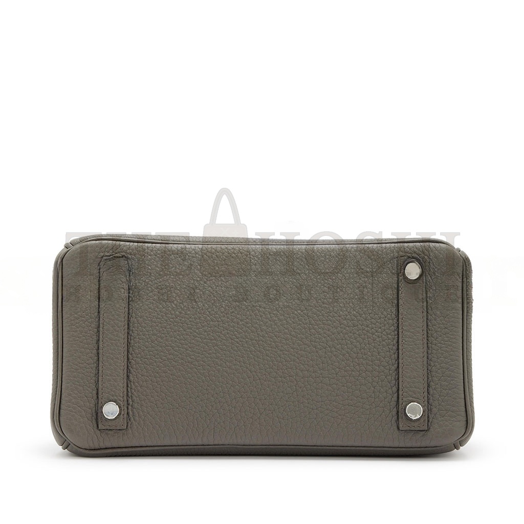 H**me5 BIRKIN 25 TOGO LEATHER PEWTER GREY SILVER BUCKLE BAG BK258FTGSS (25*20*13cm) Master Quality